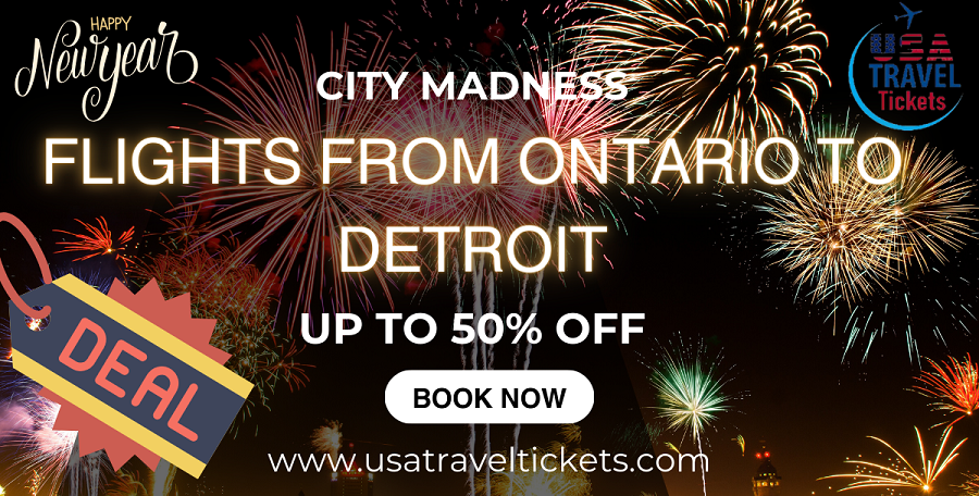 Flights from Ontario to Detroit